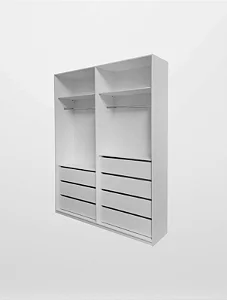Armário Closet Branco 7 Gavetas