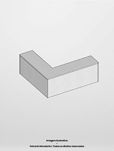 MESA L BRANCO SUPREMO CHESS 200/180 X 50/50 X 75 CORPO 15MM / TAMPO 30MM