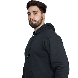 MOLETOM MASCULINO CANGURU PRETO