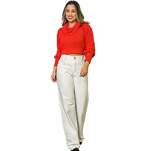 Calça Wide Leg off white