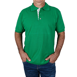 Polo masculina verde bandeira