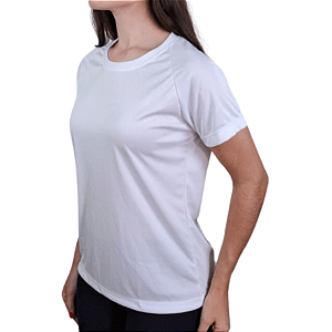 Camiseta Feminina Academia Dry Fit branca