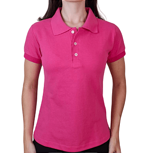 Polo Feminina Piquet Pink