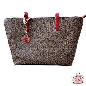 dkny red tote bolsa