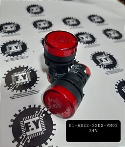 SINALEIROS LED 22mm 24V AC/DC VERMELHO