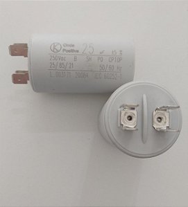 CAPACITOR PERMANENTE TERMINAL 25 UF 250V