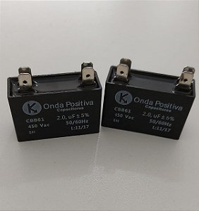 CAPACITOR P/ VENT. QUADRADO 2,0 UF 450V -