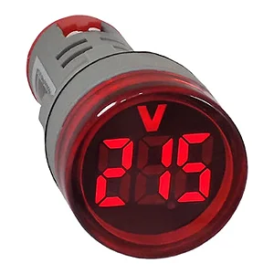 VOLTÍMETRO DIGITAL VERMELHO 50-265VCA V20-2R METALTEX
