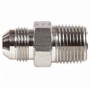 Adaptador macho inox I316 JIC 4 x 1/4 NPT