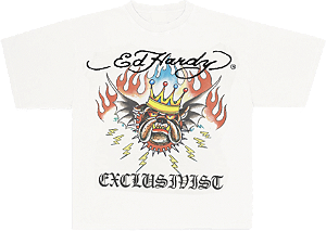 CAMISETA EXCLUSIVIIST 1OF1 ED HARDY 4 DA BIG DAWGS ONLY BRANCO