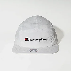 BONÉ CHAMPION FIVE PANEL MICRO MINI SCRIPT WHITE