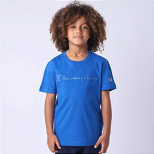 CAMISETA CHAMPION KIDS SCRIPT SURTON BLUE