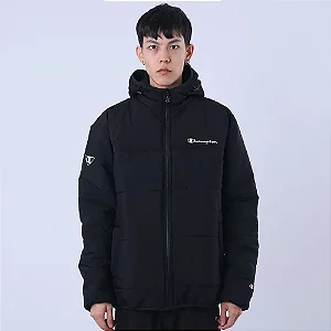 JAQUETA CHAMPION PUFFER SCRIPT INK BLACK