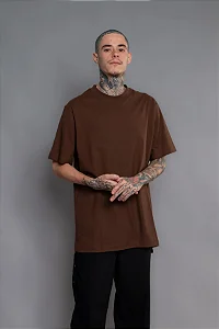 CAMISETA MANGA CURTA CREW CORE VEXTOR MARROM