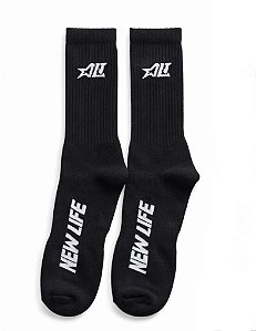 MEIA NEW LIFE STAR BLACK