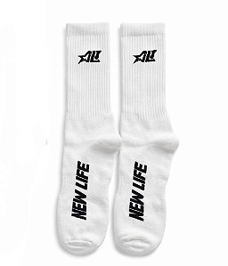 MEIA NEW LIFE STAR OFF WHITE