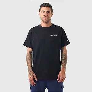 CAMISETA CHAMPION LIFE MINI SCRIPT EMB BLACK