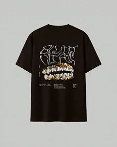 CAMISETA BLUNT PLUS SIZE GRILLZ MARROM
