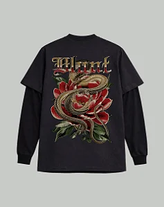 CAMISETA BLUNT MANGA LONGA ESPECIAL STRIKEOUT PRETO