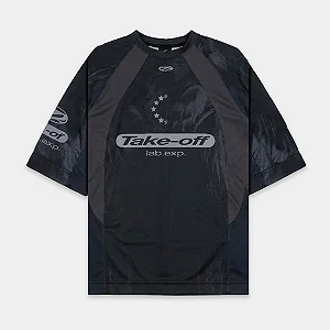 CAMISETA TAKE OFF LAB EXPERIMENT BLACK JERSEY