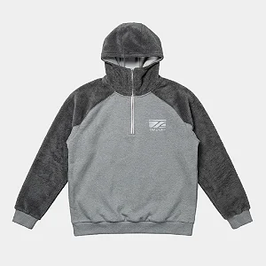MOLETOM TAKE OFF BALACLAVA NINJA HALF ZIP GREY