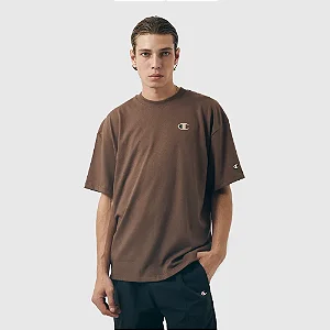 CAMISETA CHAMPION LIFE BOXY NANO TEXT INK CHOCOLATE