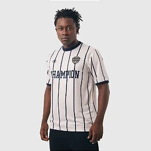 CAMISA JERSEY CHAMPION ATHLETIC FOOTBAL VINTAGE STRIPES BEIGE