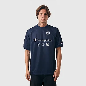 CAMISA JERSEY CHAMPION ATHLETIC PRINTED GLOBAL NAVY