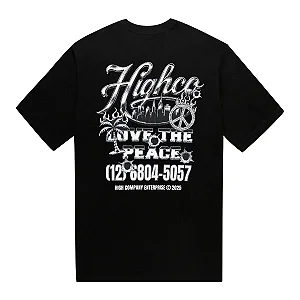 CAMISETA HIGH TEE LOVE THE PEACE BLACK