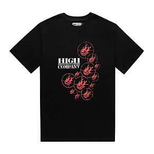 CAMISETA HIGH REBEL FLAME TEE BLACK