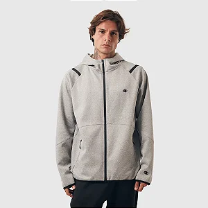 MOLETOM CHAMPION ACTIVE SCUBA JACKET REFLECTIVE C LOGO GRAY