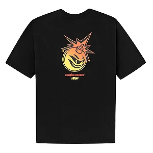 CAMISETA HIGH ADAM BOMB FLAMES TEE WASHED BLACK
