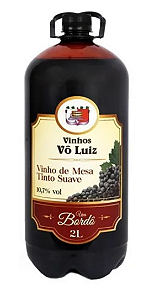 Vinho de Mesa Tinto Suave 2 Litros PET