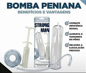 Bomba Peniana Manual Aplicador Cor Marfim-Brinde Aqua Gel (Sachê)- 1 uni c/ 5g