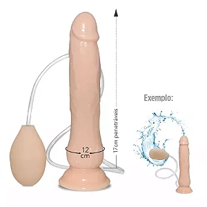 Eros Fountain Prótese Realística Ejaculador com Ventosa e Veias Vip Mix