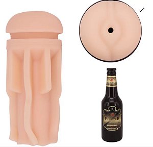 Masturbador Garrafa Formato Ânus com Canal Interno Texturizado – PLEEZER