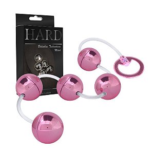 Bolinha Tailandesa Em Metal 5 Bolas Hard - Rosa  HA120R