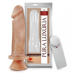 Prótese Com Vibro E Ventosa 17x4cm Sexy Fantasy