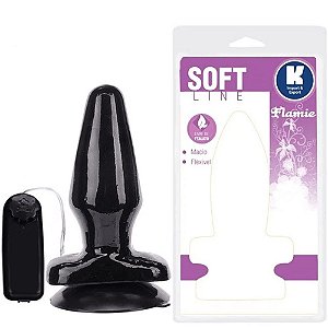 Plug Anal Com Vibro 13,5Cm Cor Preto