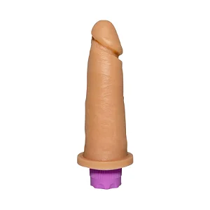 Prótese Peniana no Formato de Pênis Realístico Com Vibro -14cm- Para Uso Anal e Vaginal