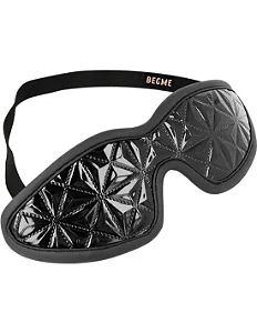 Venda para Olhos Couro Ecológico e Vinil Luxury Fetish-Cor Black-
