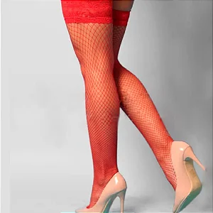 Meia 7/8 Arrastão Selene - Vermelha