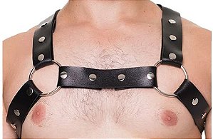 Harness em Couro Sintético- Contém: 1 Arreio - Preto