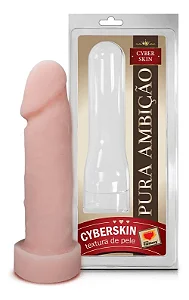 Pênis em Cyber Skin® Maciço 15 X 4 CM c/ Estrutura Interna Rígida Sexy Fantasy