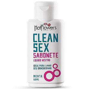 Sabonete Liquido Higienizador Para Protese Clean Sex - Menta 60ml
