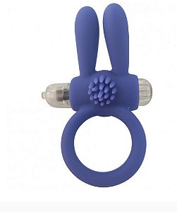 Anel Peniano Vibratorio Com  Estimulador Cor  Azul