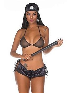 Kit Top Fantasia Feminina Policia Sexy