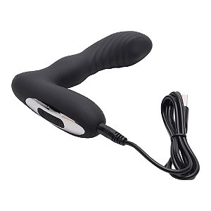 Estimulador De Próstata Massageador Com Vibrador  e Controle - Recarregável via USB/ - Pretty Love