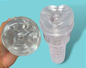 Masturbador Masculino Lanterna Pagoda Cyberskin Transparente Em Formato de Ânus