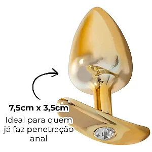 Plug Metálico Anatômico (HA140D) - Dourado TAM M